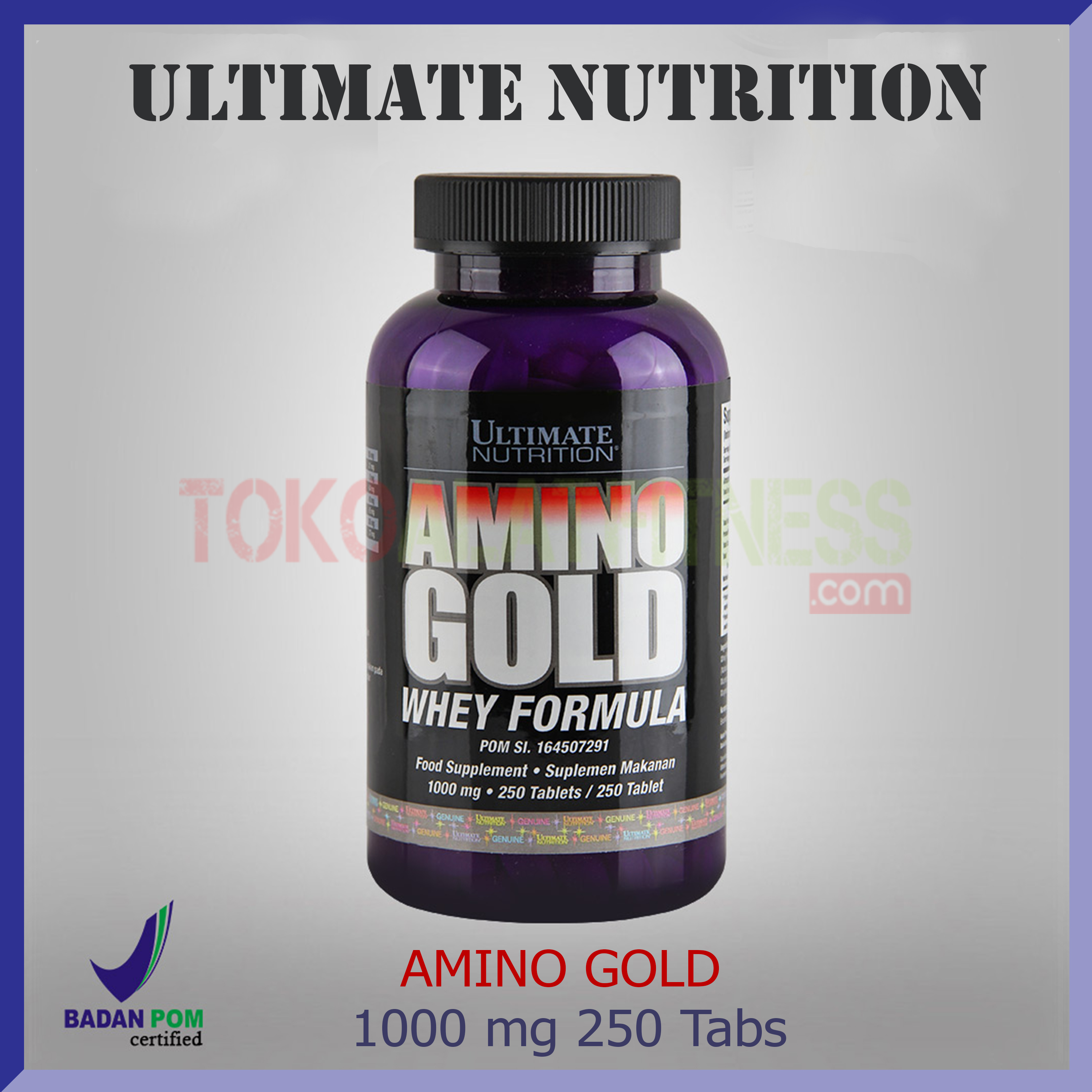 ULTIMATE NUTRITION AMINO GOLD - Suplemen Ultimate Amino Gold 1000mg 250Tabs