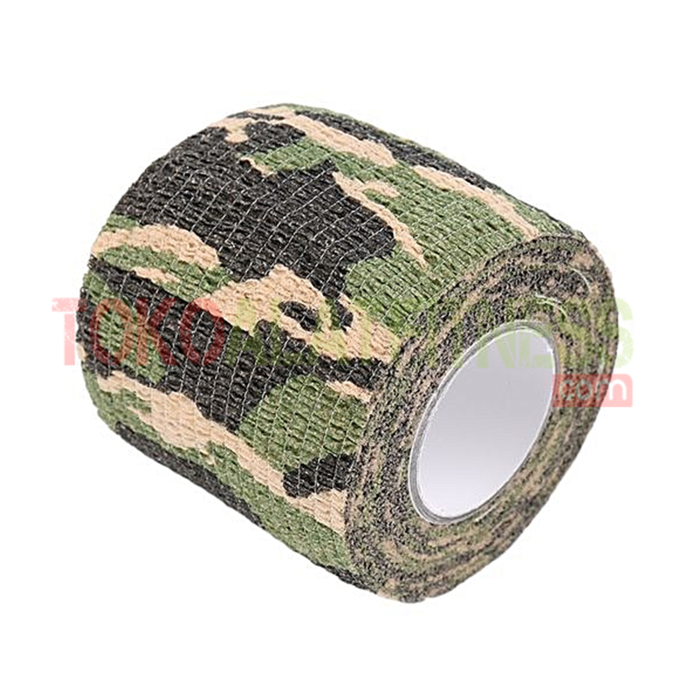 Camo Tape Army 1 wtm - Roll Cotton Elastic Tape Hijau Army Body Gym