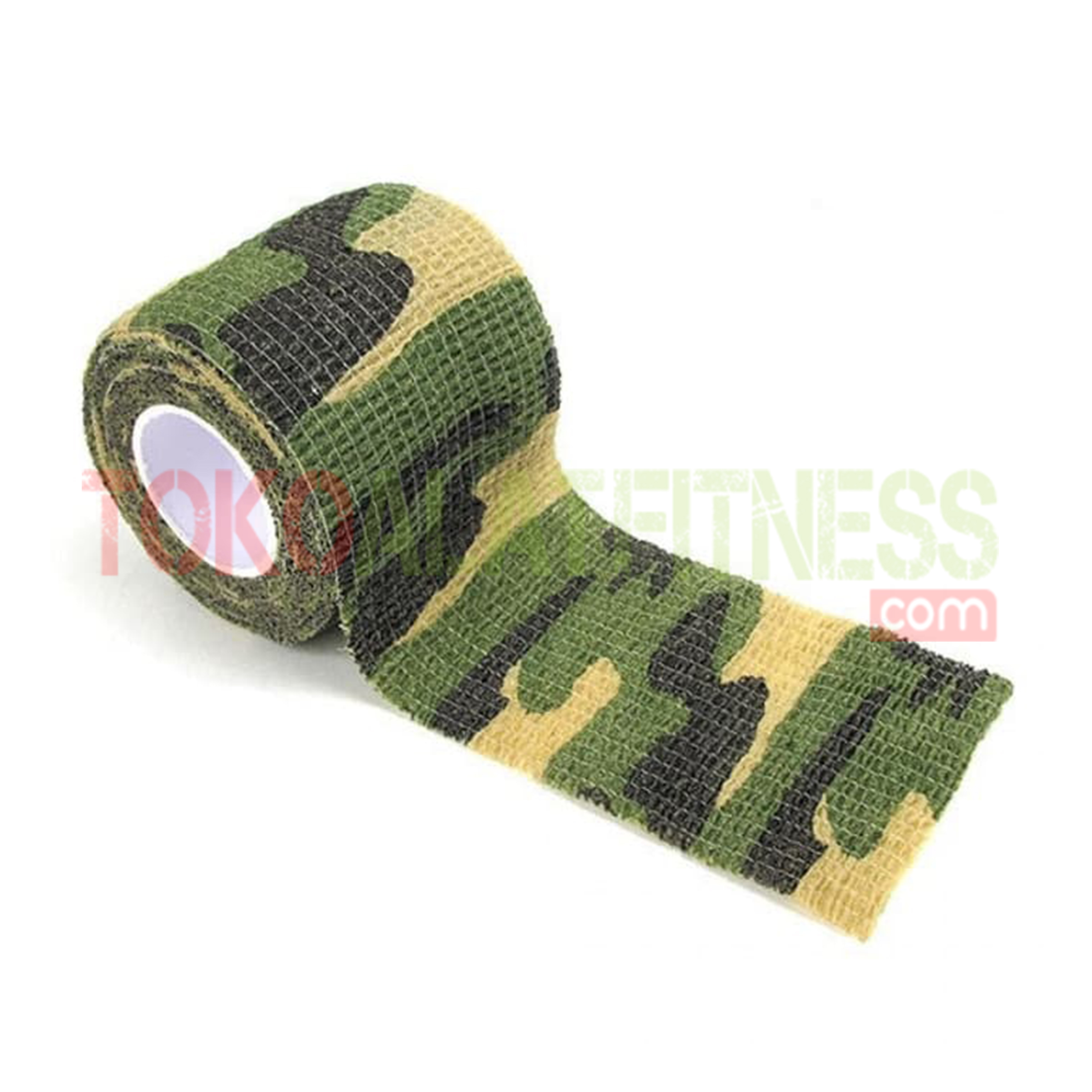 Camo Tape Army 2 wtm - Roll Cotton Elastic Tape Hijau Army Body Gym